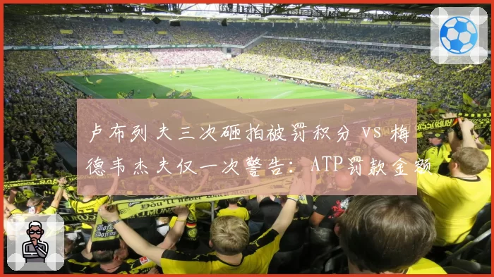 卢布列夫三次砸拍被罚积分 vs 梅德韦杰夫仅一次警告:ATP罚款金额竟相差47倍